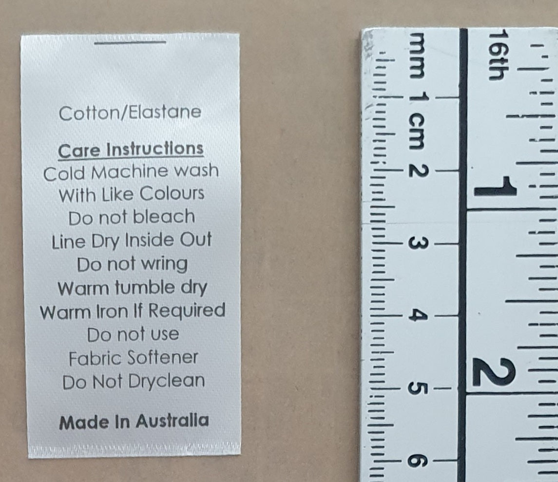 Kwaint Labels 100 Pack Cotton Lycra Care Labels Clothing Labels Sew in ...
