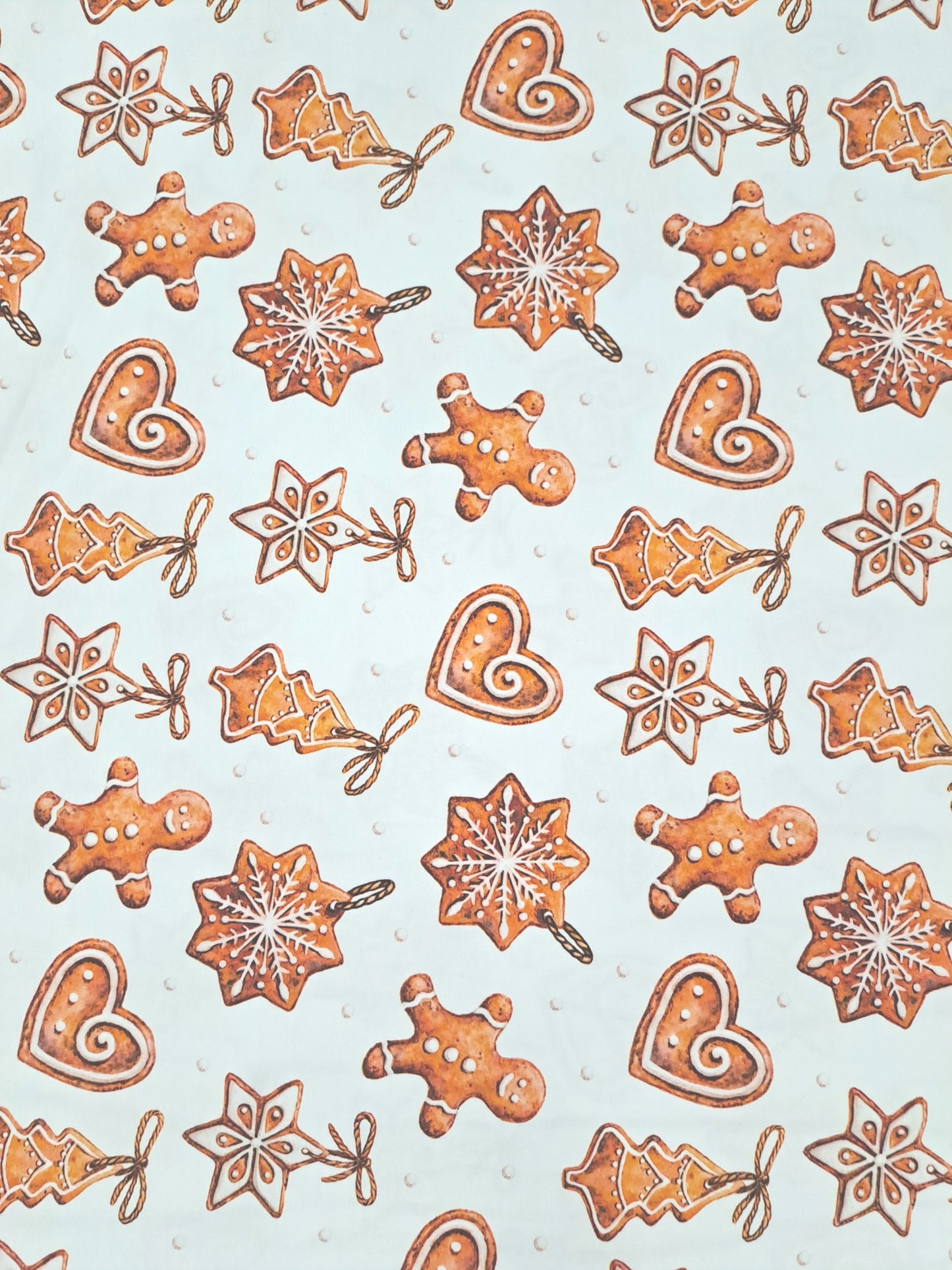 Pepparkaka Organic Cotton Christmas Fabric Jersey Knit Gingerbread Biscuit