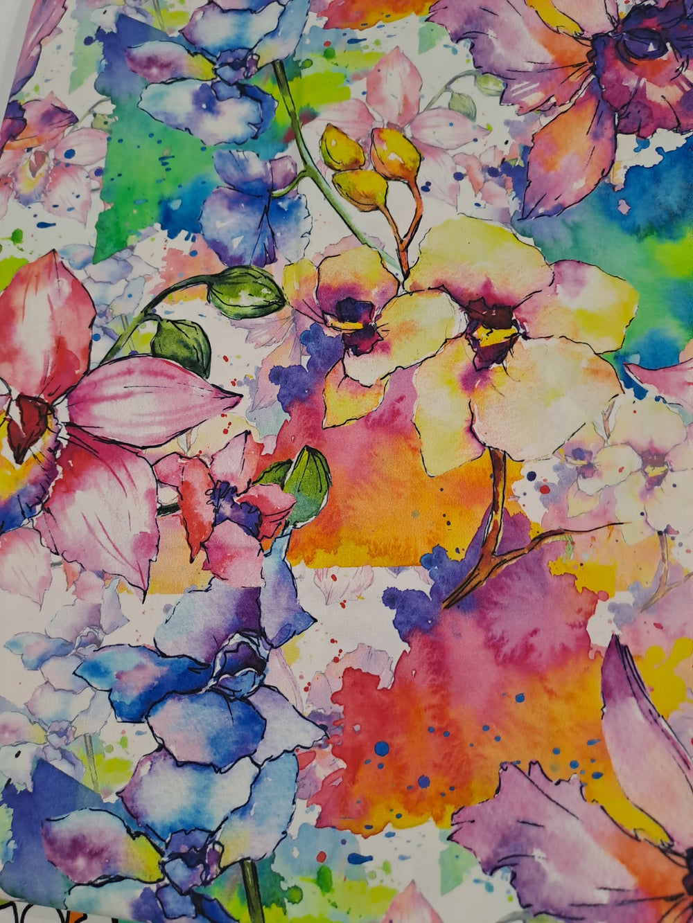 Kwaint Colourful Flowers 140gsm Poplin