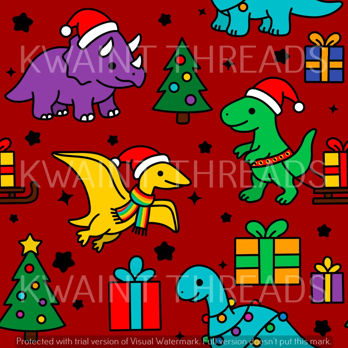 Fabric Mama Christmas Dino Preorder