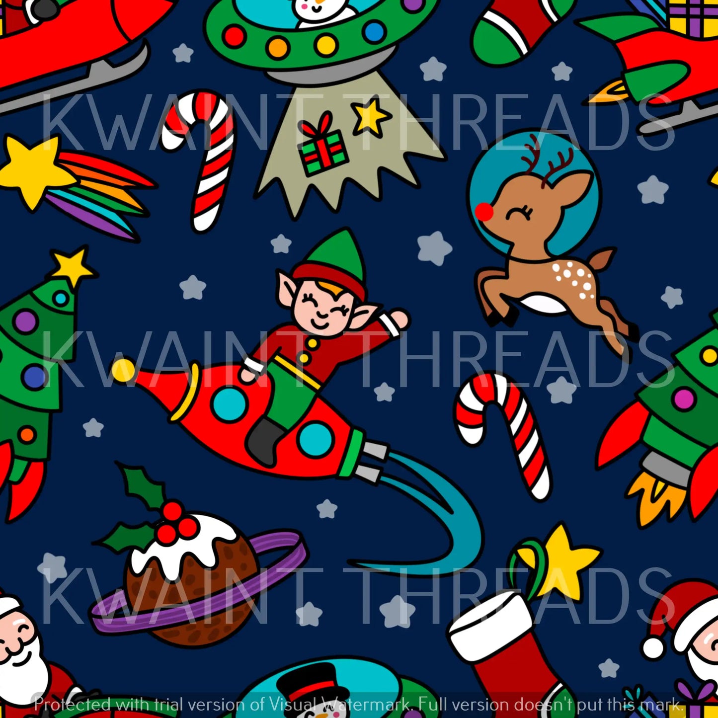 Fabric Mama Christmas in Space Preorder
