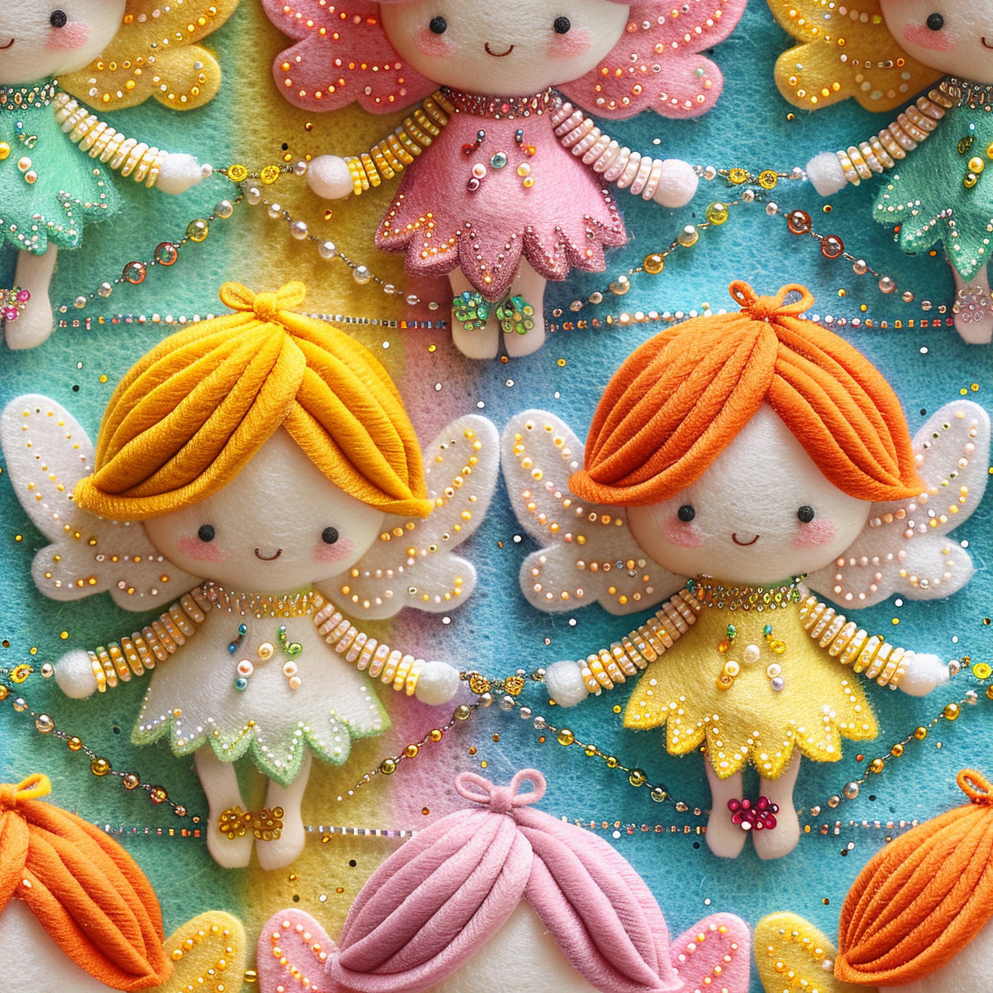 Kwaint Christmas Angels 220gsm Cotton Lycra