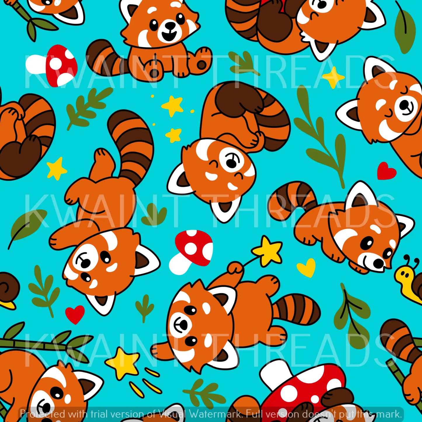 Fabric Mama Red Pandas Preorder