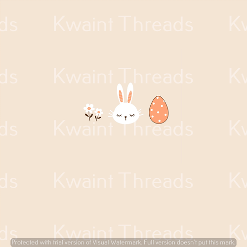 Kwaint Bunny Panel Peach PreOrder