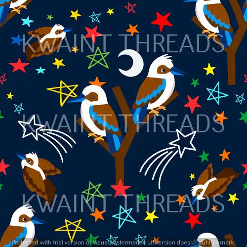 Quirks Kookaburra Cove Australiana Artist Print Fabric On Demand Pre Order Fab