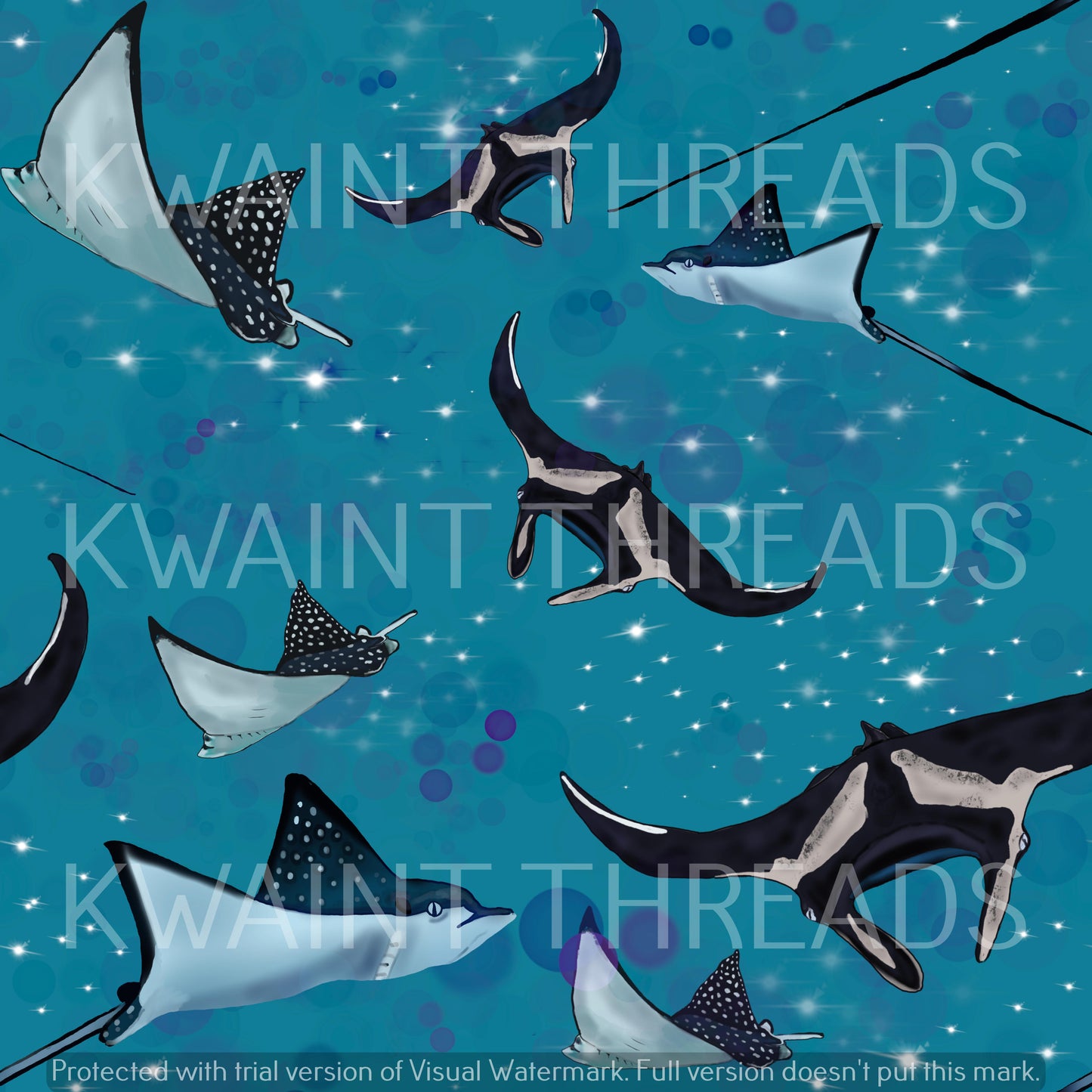 Etched Ocean Rays Blue Preorder