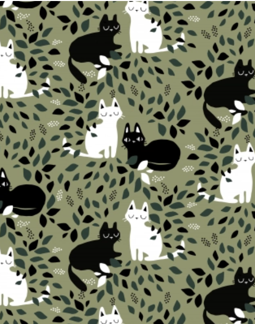 PaaPii Green Cats Organic Cotton Lycra
