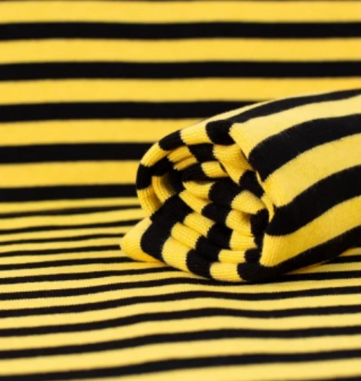 PaaPii Yellow and Black Striped Organic Ribbing