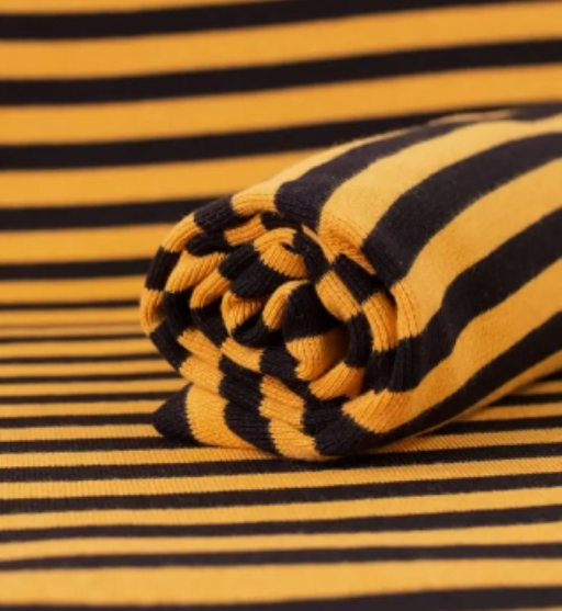 PaaPii Ochre and Black Striped Organic Ribbing