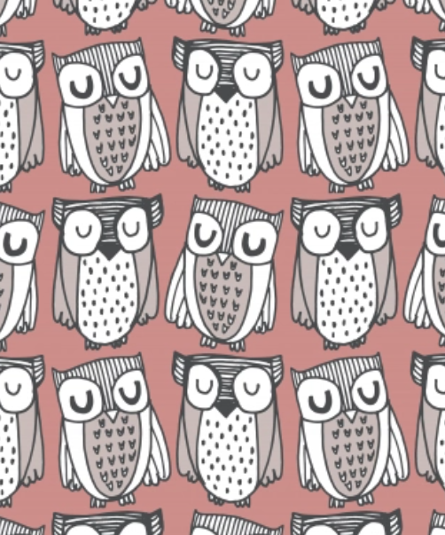 PaaPii Owls Pink Organic Cotton Lycra