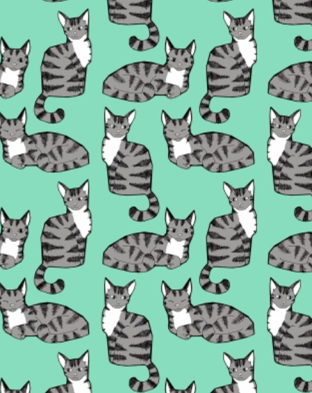 PaaPii Cats Mint Organic Cotton Lycra