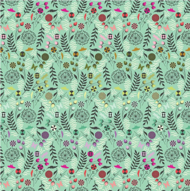 Tula Pink Dandelion Mint Quilting Cotton