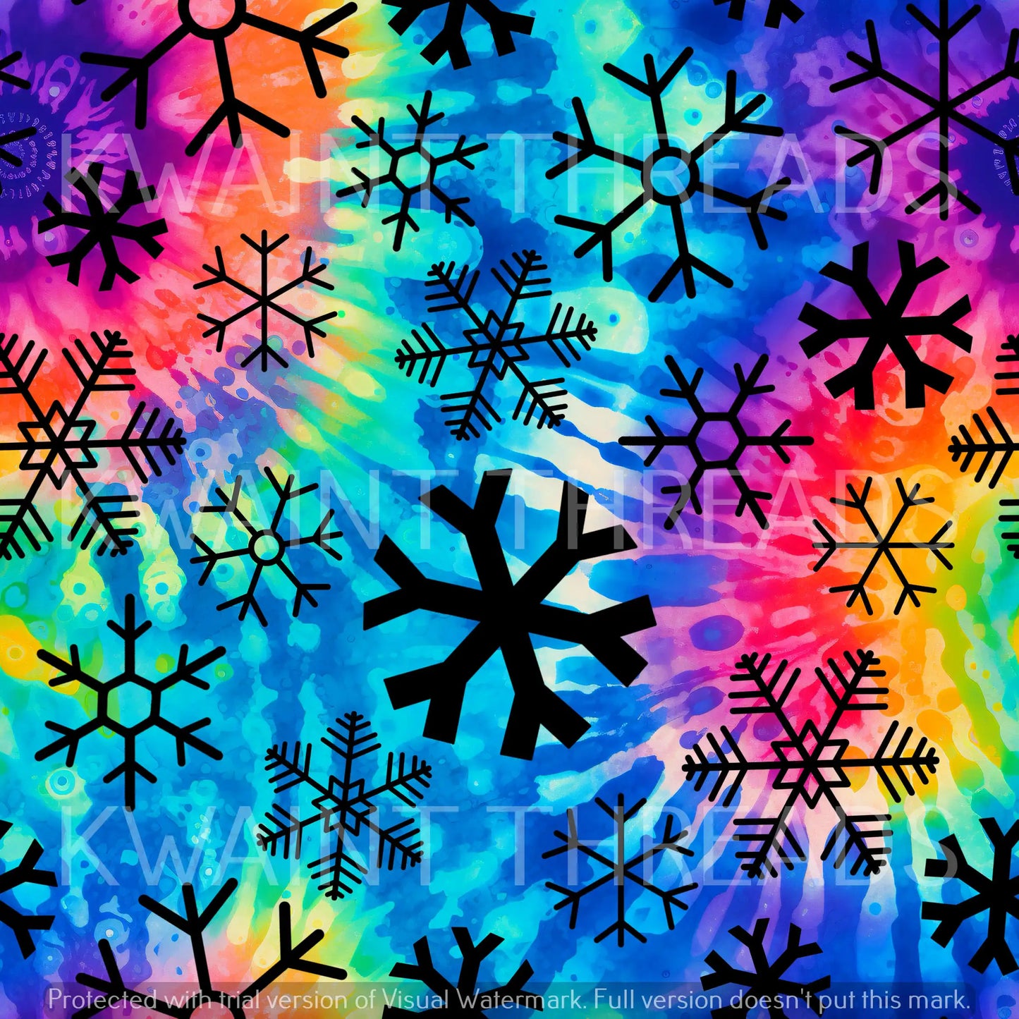 Fabric Mama Tie Dye Snowflakes Preorder
