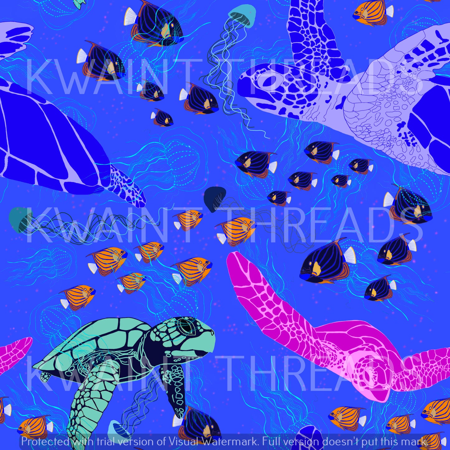 Etched Turtle-y Tropical Blue Preorder