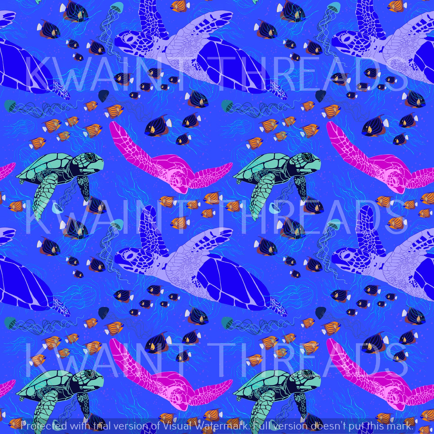 Etched Turtle-y Tropical Blue Preorder