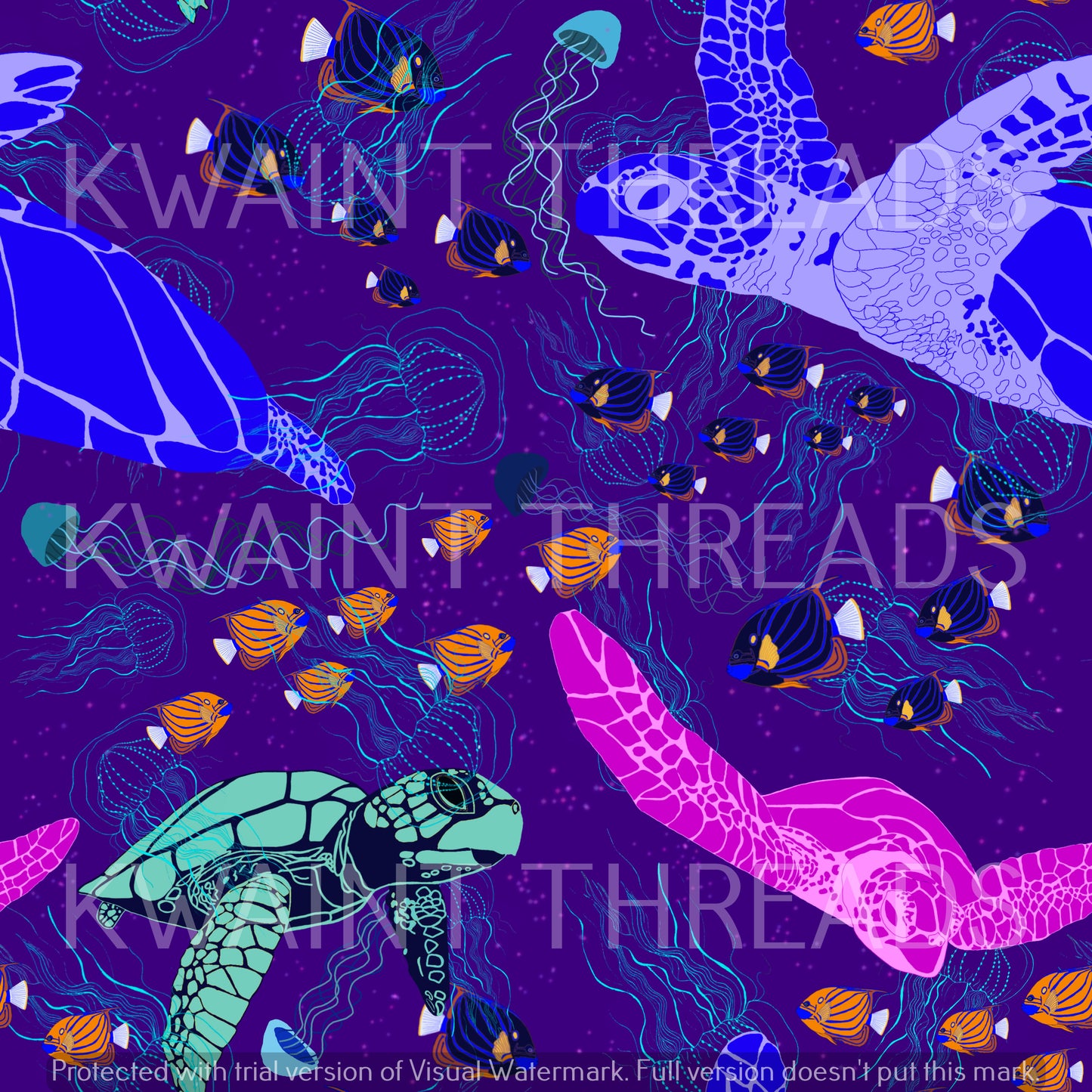 Etched Turtle-y Tropical Purple Preorder