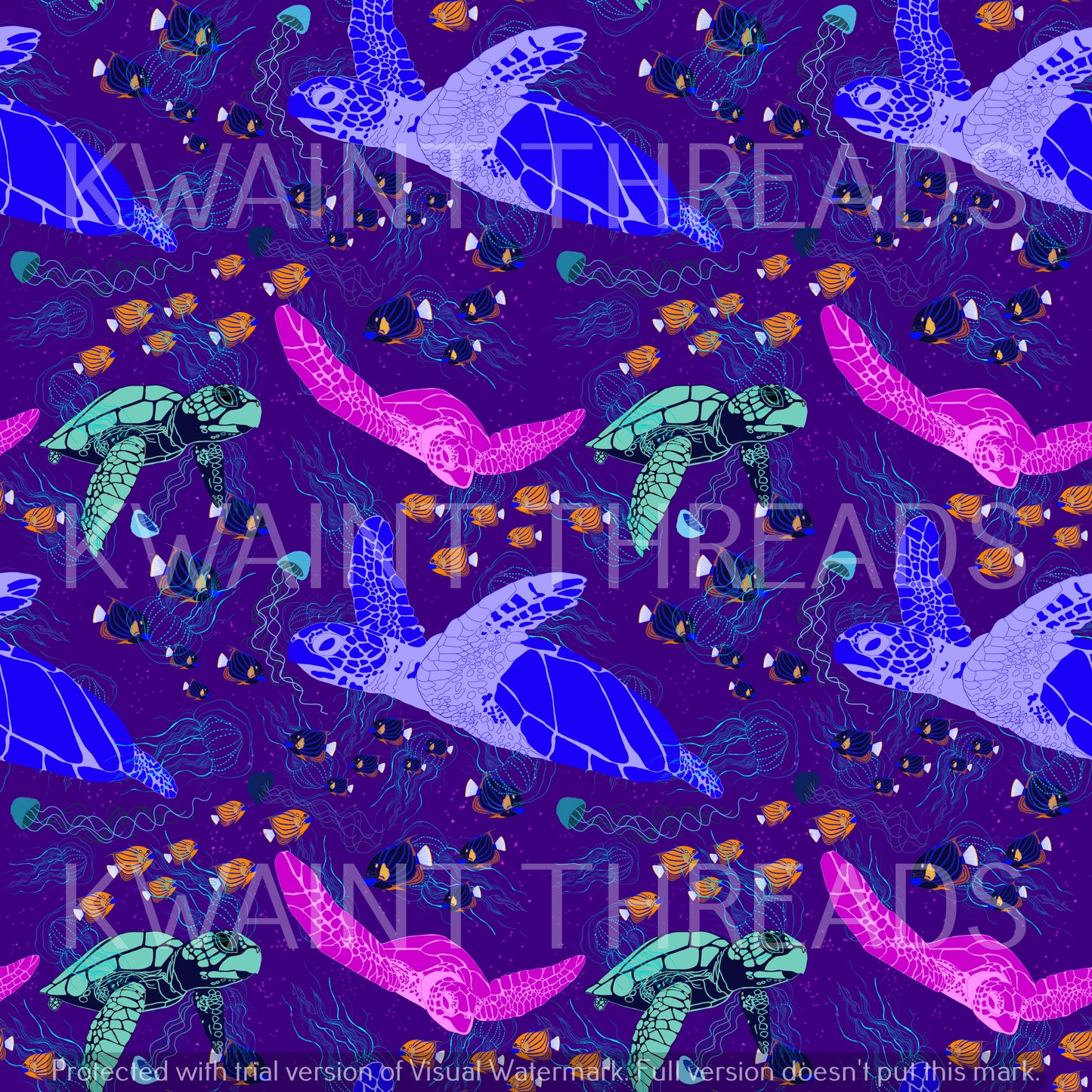 Etched Turtle-y Tropical Purple Preorder