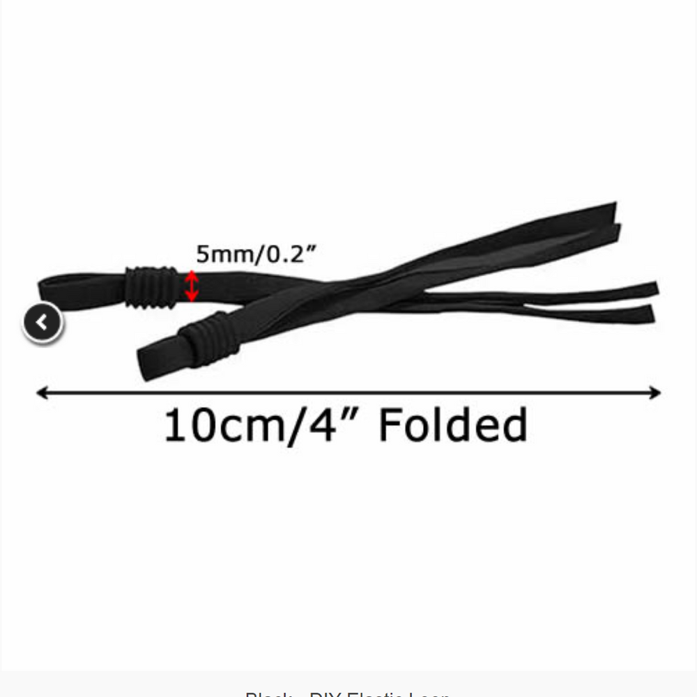 Elastic Loops for Face Masks Black elastic Face Mask Elastic Soft Elasti