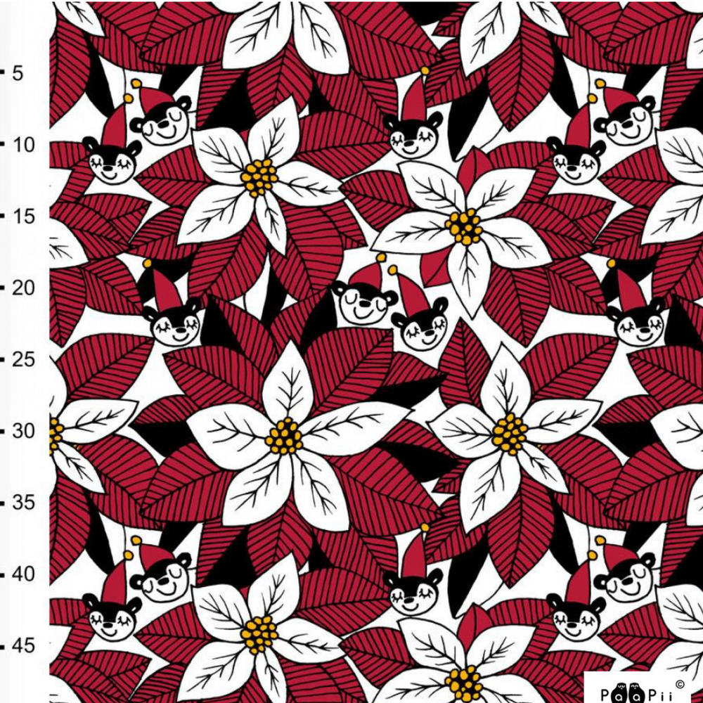 
                      
                        PaaPii Poinsettias Red Christmas Organic Cotton Lycra
                      
                    