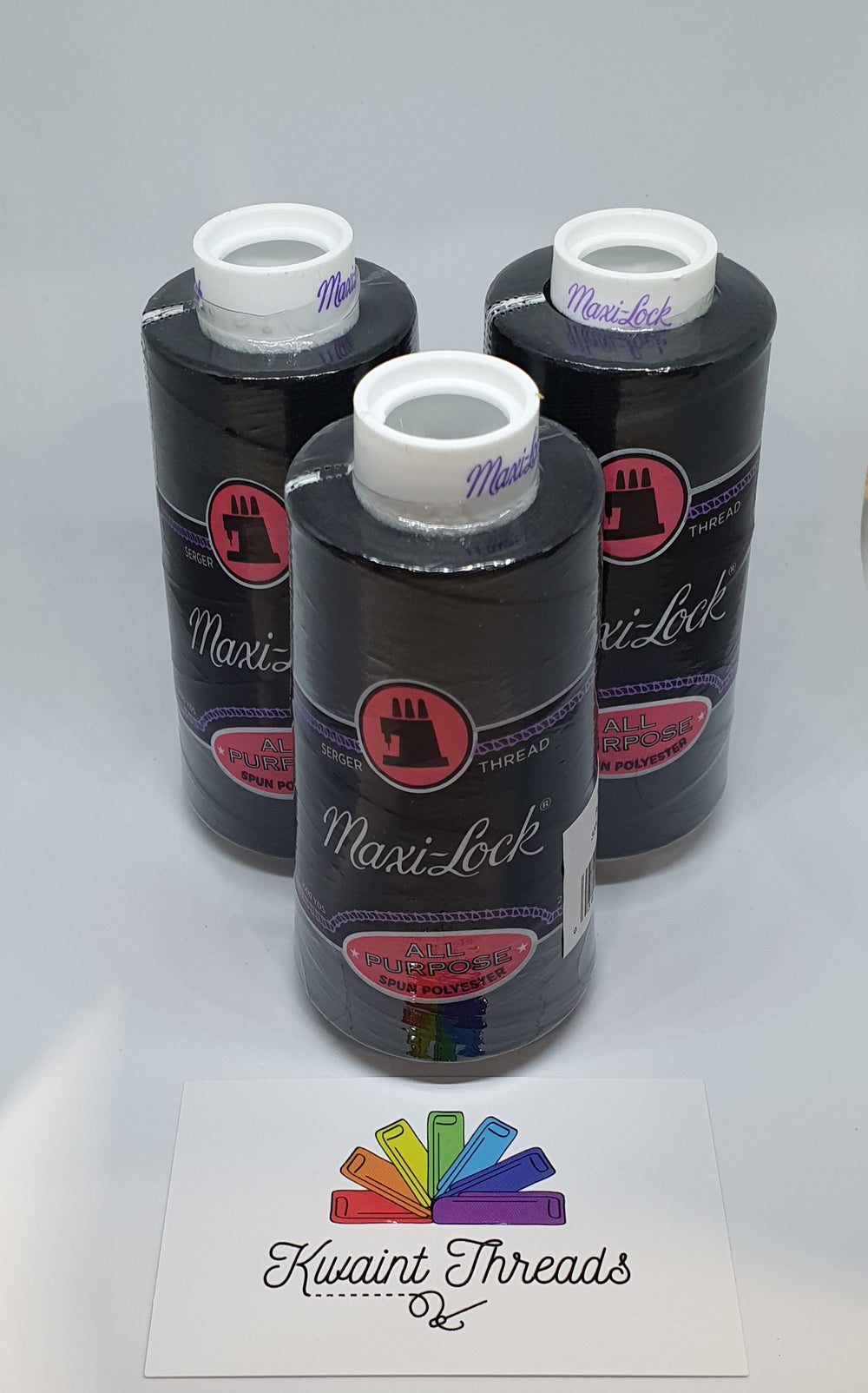 Black Maxi Lock All Purpose Thread