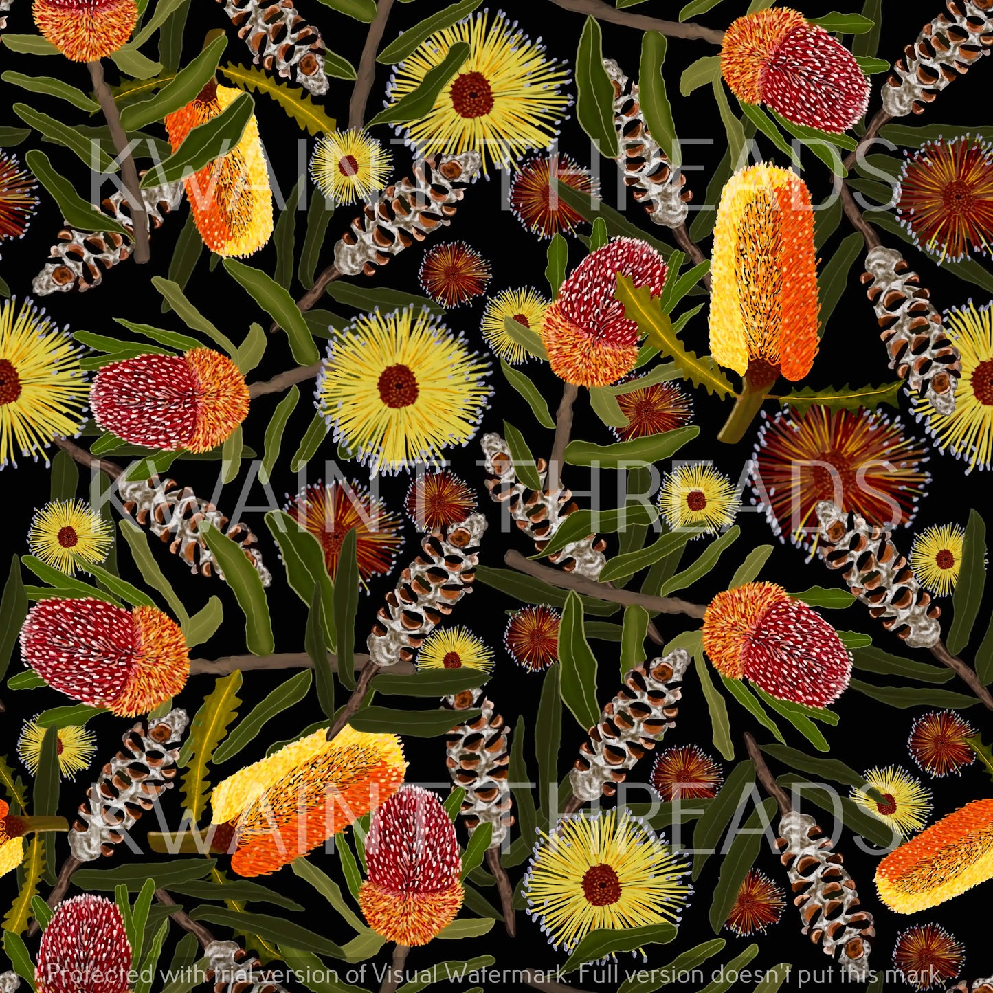 Etched Wildflowers Black Preorder