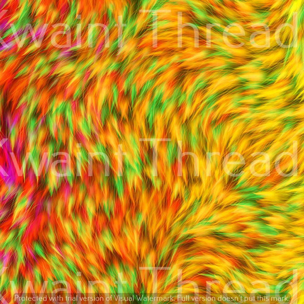 Kwaint Rainbow Fur Full Width Preorder On Demand Printed