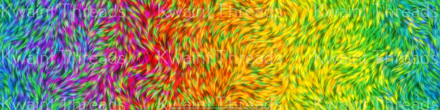 Kwaint Rainbow Fur Full Width Preorder On Demand Printed