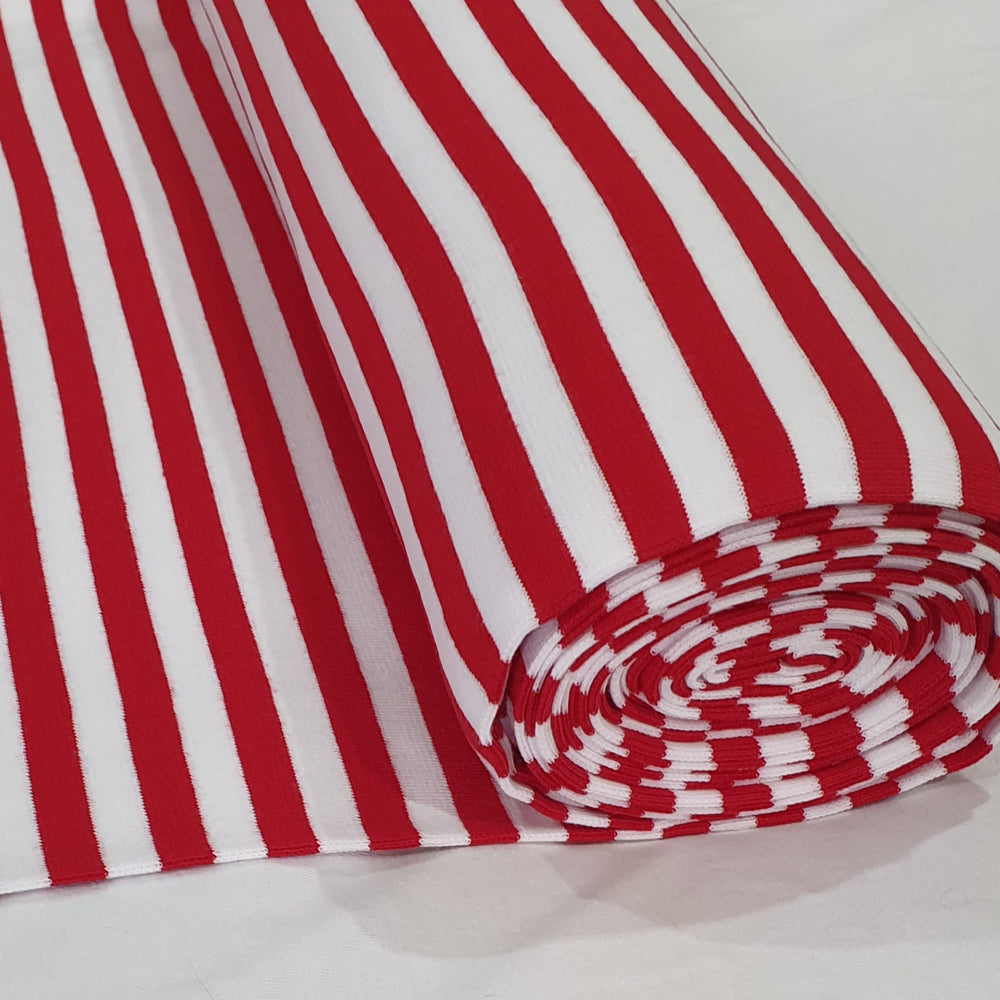 
                      
                        PaaPii Red and White Striped Organic Ribbing
                      
                    