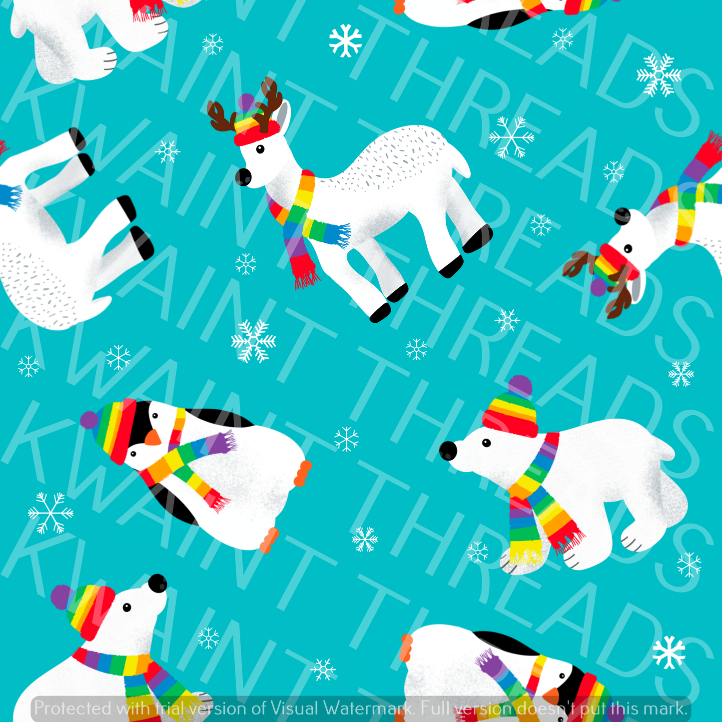 Fabric Mama Christmas Wrap up Warm Fabric On Demand Pre Ord
