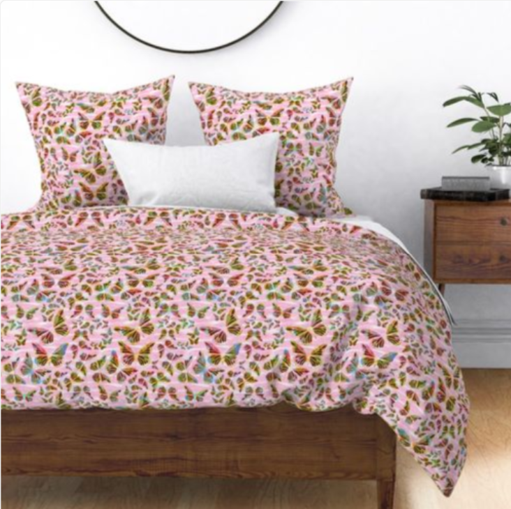 Magikel Flutter by butterflies on Pink Artist Print Pre Order
