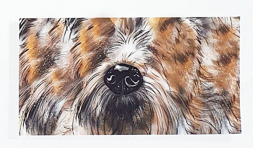 Lillestoff Scruffy Dog Face Animal Face Mask Organic Cotton Face Mask Panel