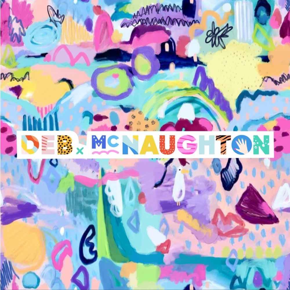 Deb McNaughton Seagulls Day Out Artist Print Fabric On Demand Pre Or