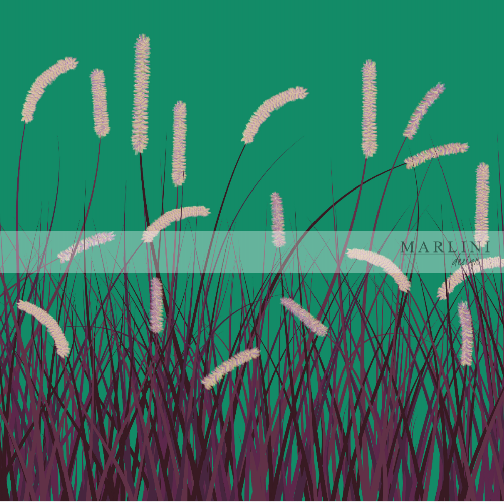 
                      
                        Marlini Wavy Grass Purple Border Print
                      
                    