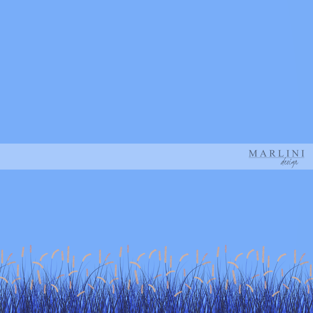 
                      
                        Marlini Wavy Grass Blue Border Print
                      
                    