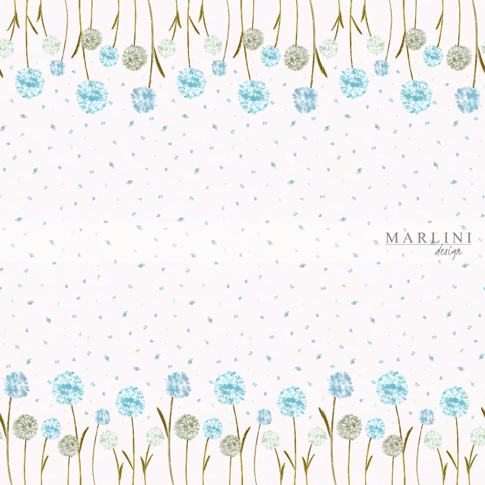 Marlini Dandelion Beauty White Border Print