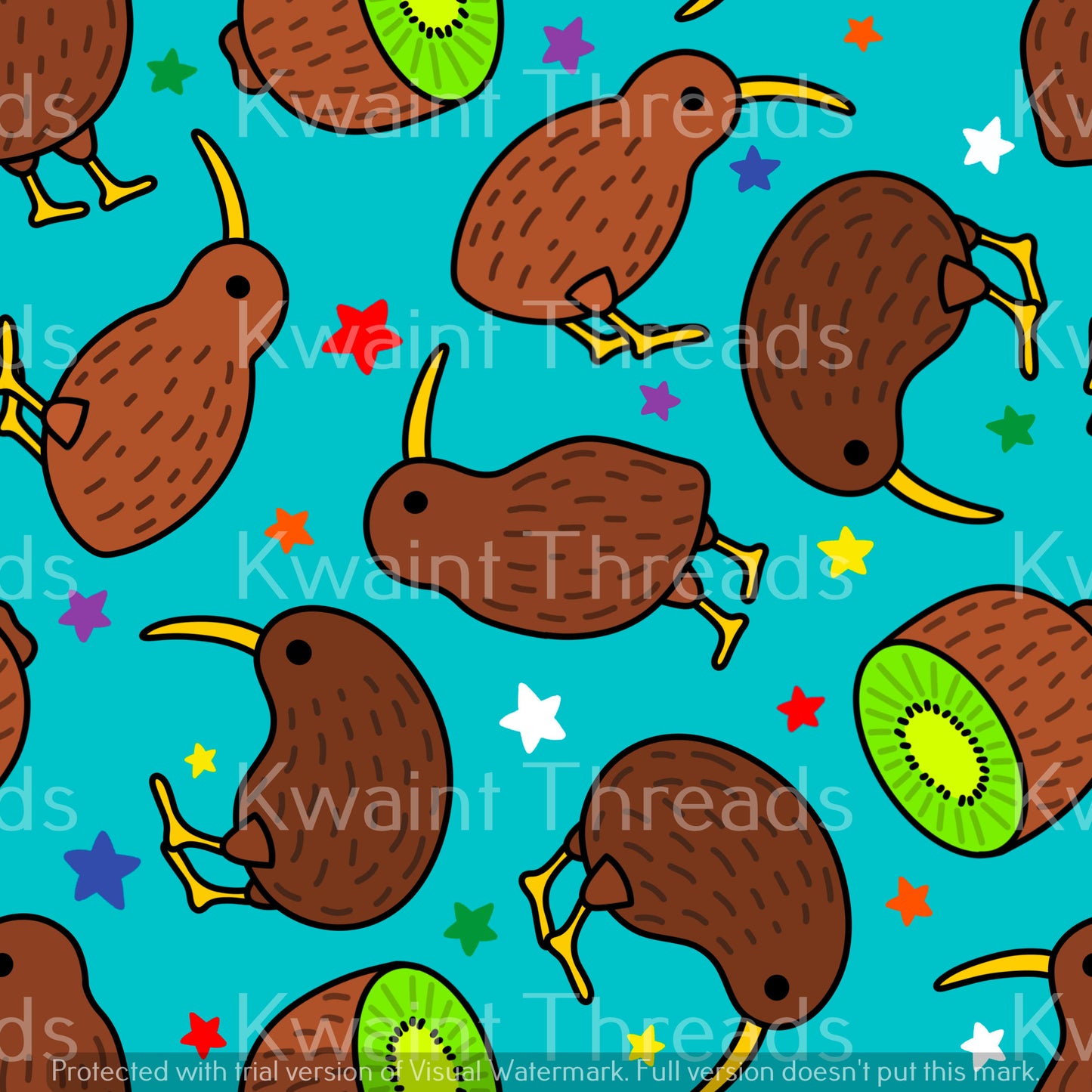 Fabric Mama Kiwi Birds On Demand Pre Order