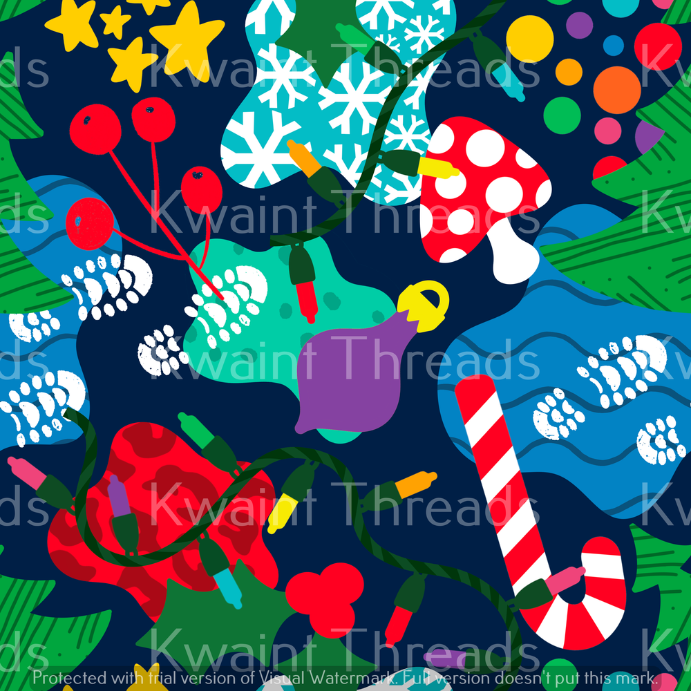 Fabric Mama Festive Abstract Christmas On Demand Pre Order