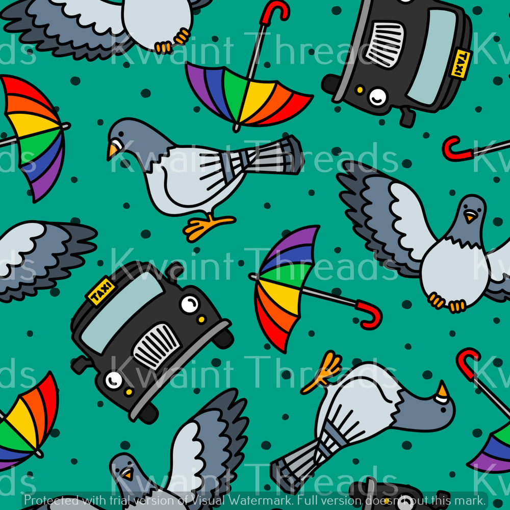 Fabric Mama Feed the Birds Pigeons On Demand Pre Order