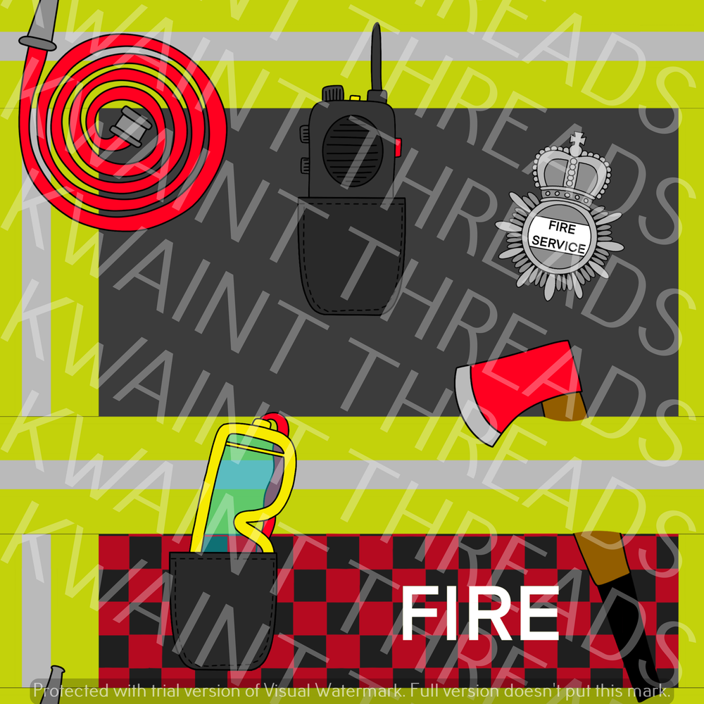 Fabric Mama Dress Ups Fire Fighter Uniform Fabric On Demand Pre Order