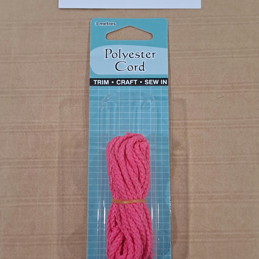 Hot Pink Prepackaged Hoodie Cord 3 Meters
