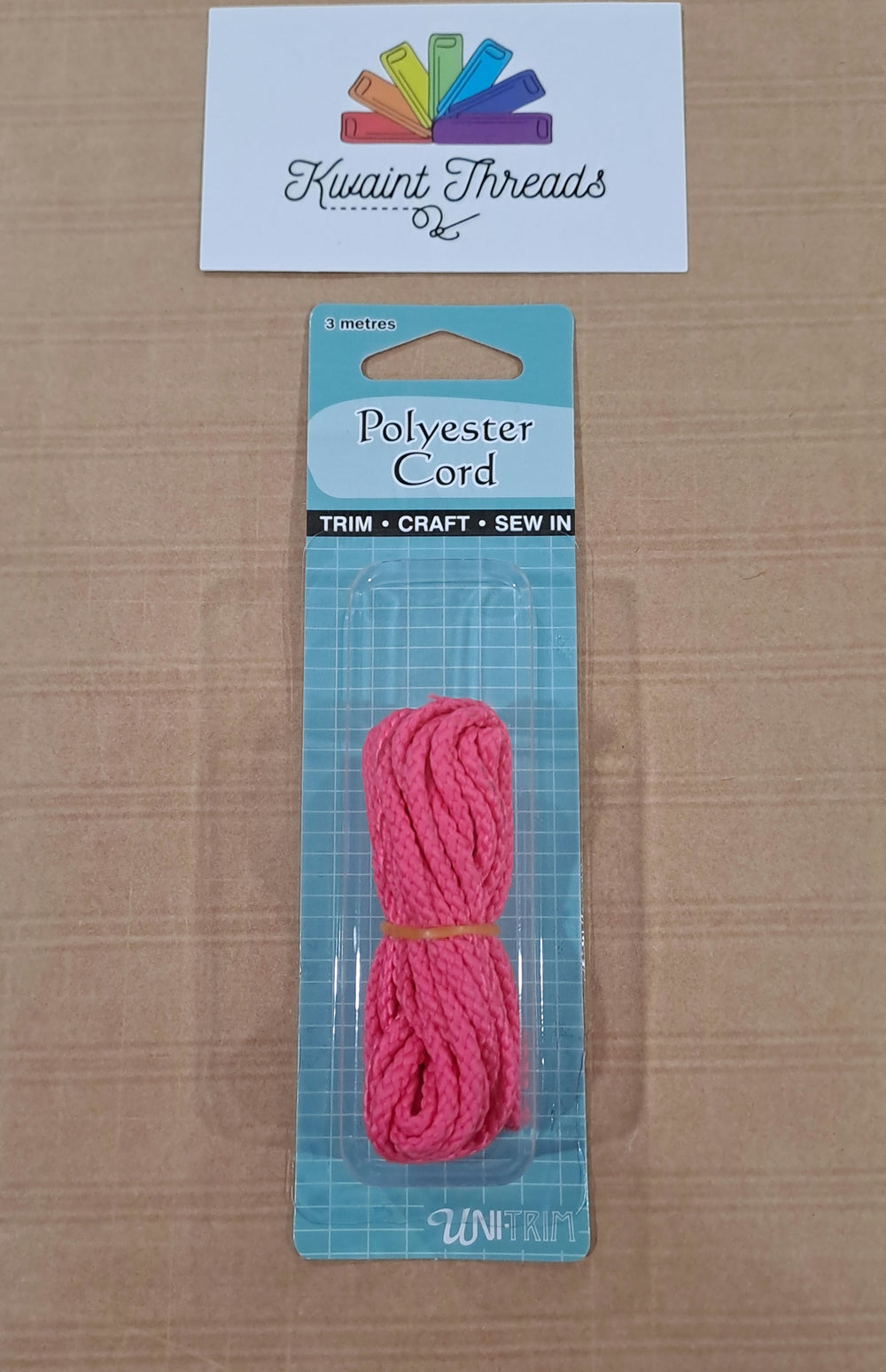 Hot Pink Prepackaged Hoodie Cord 3 Meters