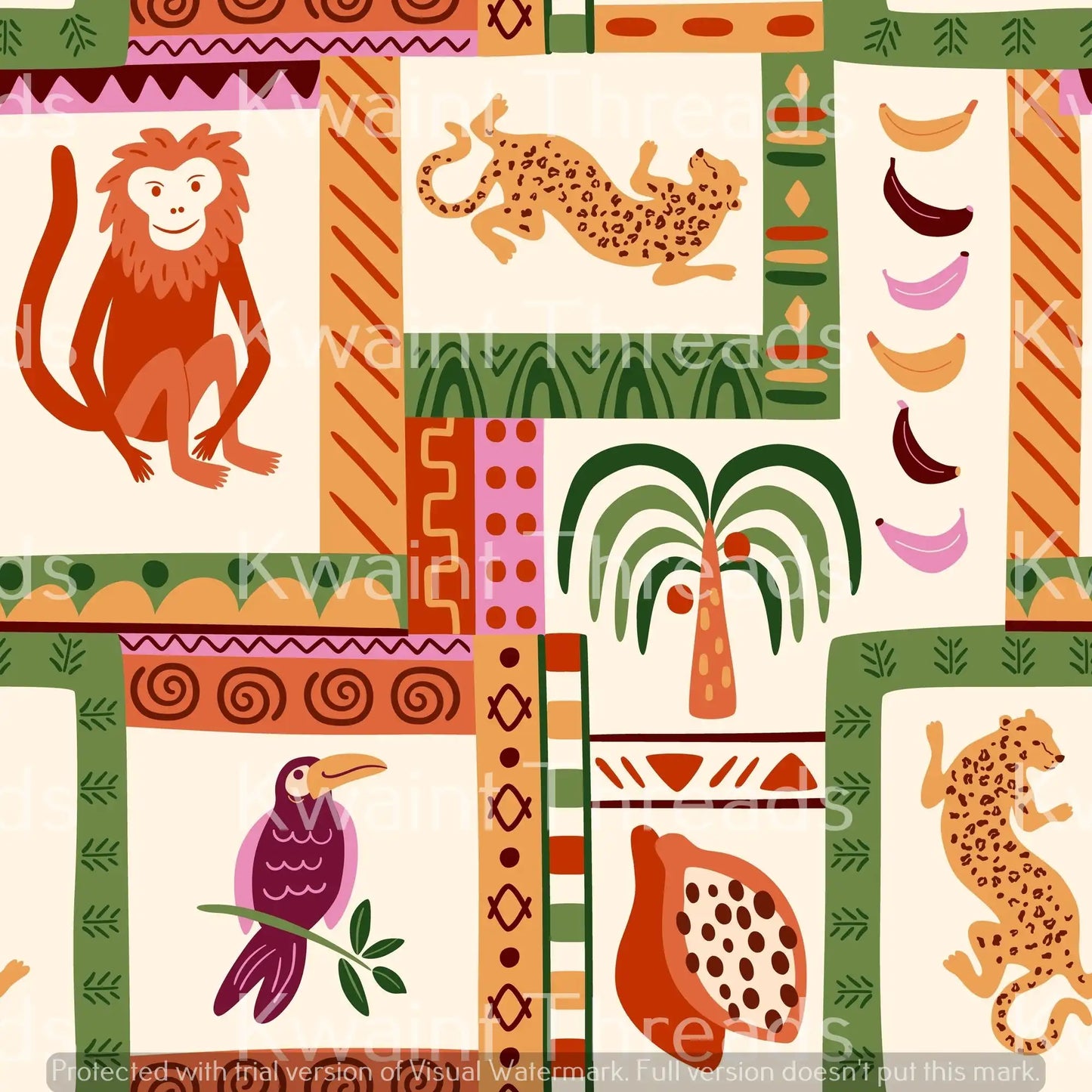 Kwaint Jungle Patchwork