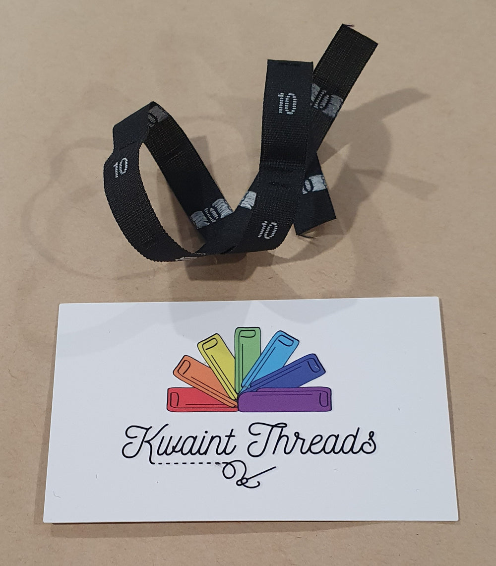 Black Size Labels Sizes 1 to 10 Clothing Tags Sizes Tags