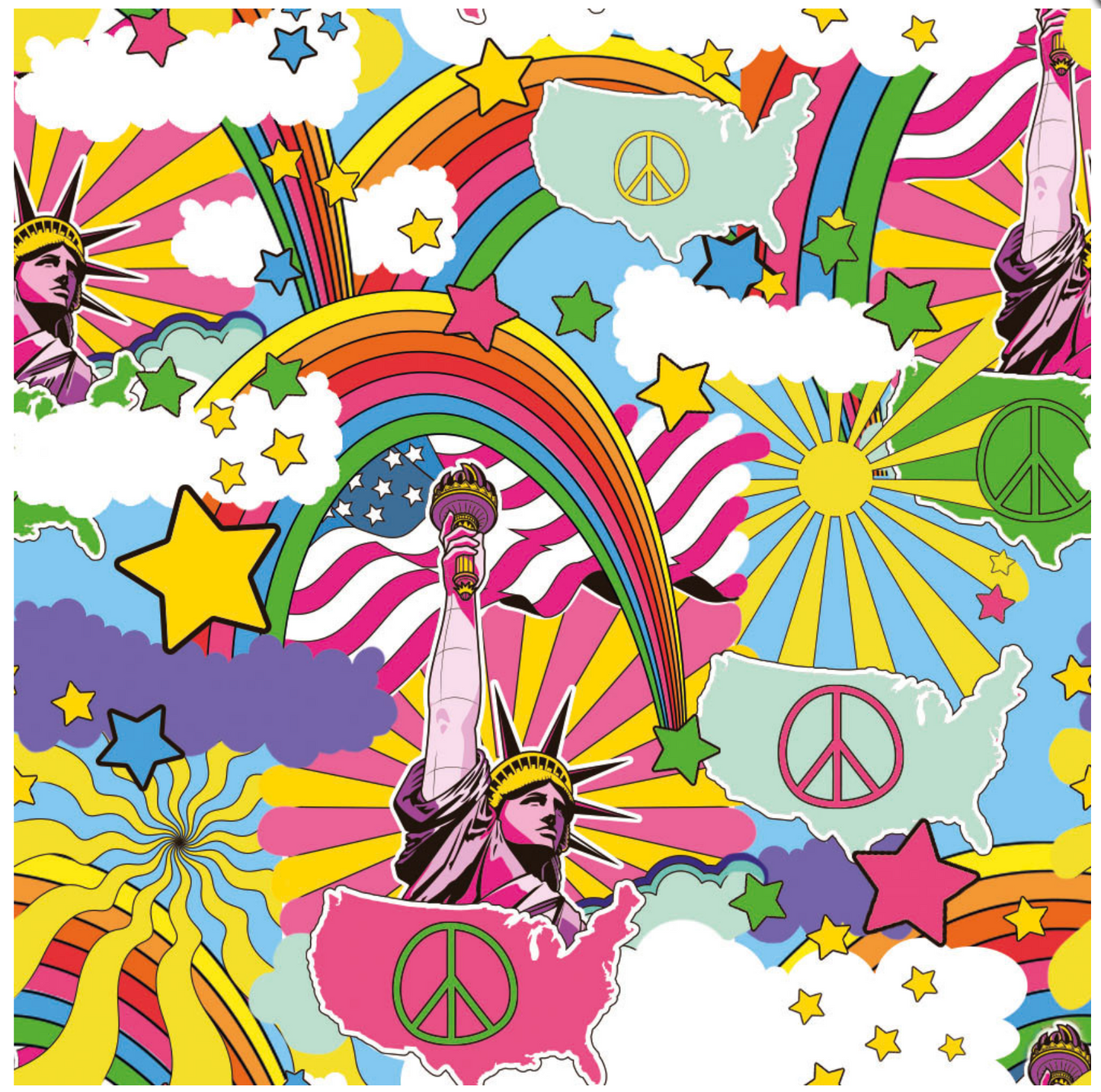 Peace and Love Organic Cotton Elastane Jersey Fabric GOTS Certified Knit Fabric