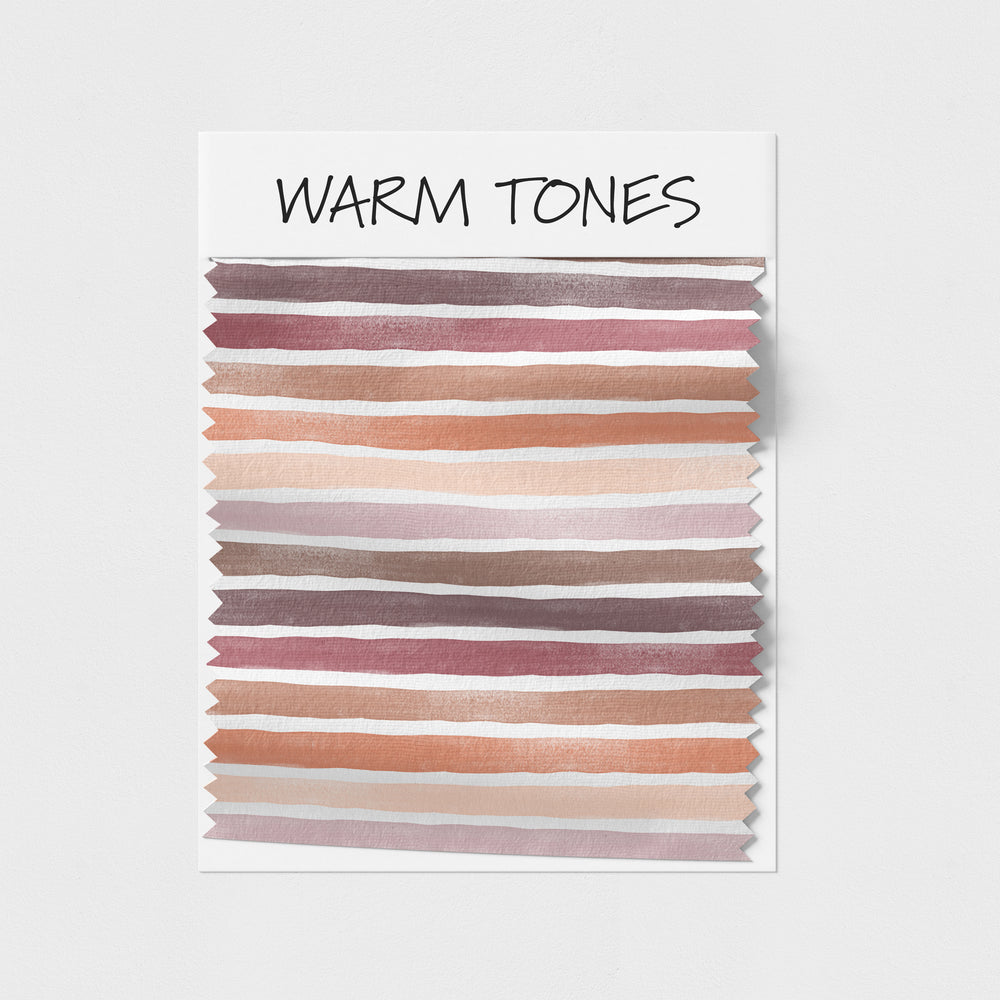 Ella Randall Watercolour Stripes Warm Tones Fabric On Demand Pre-Order