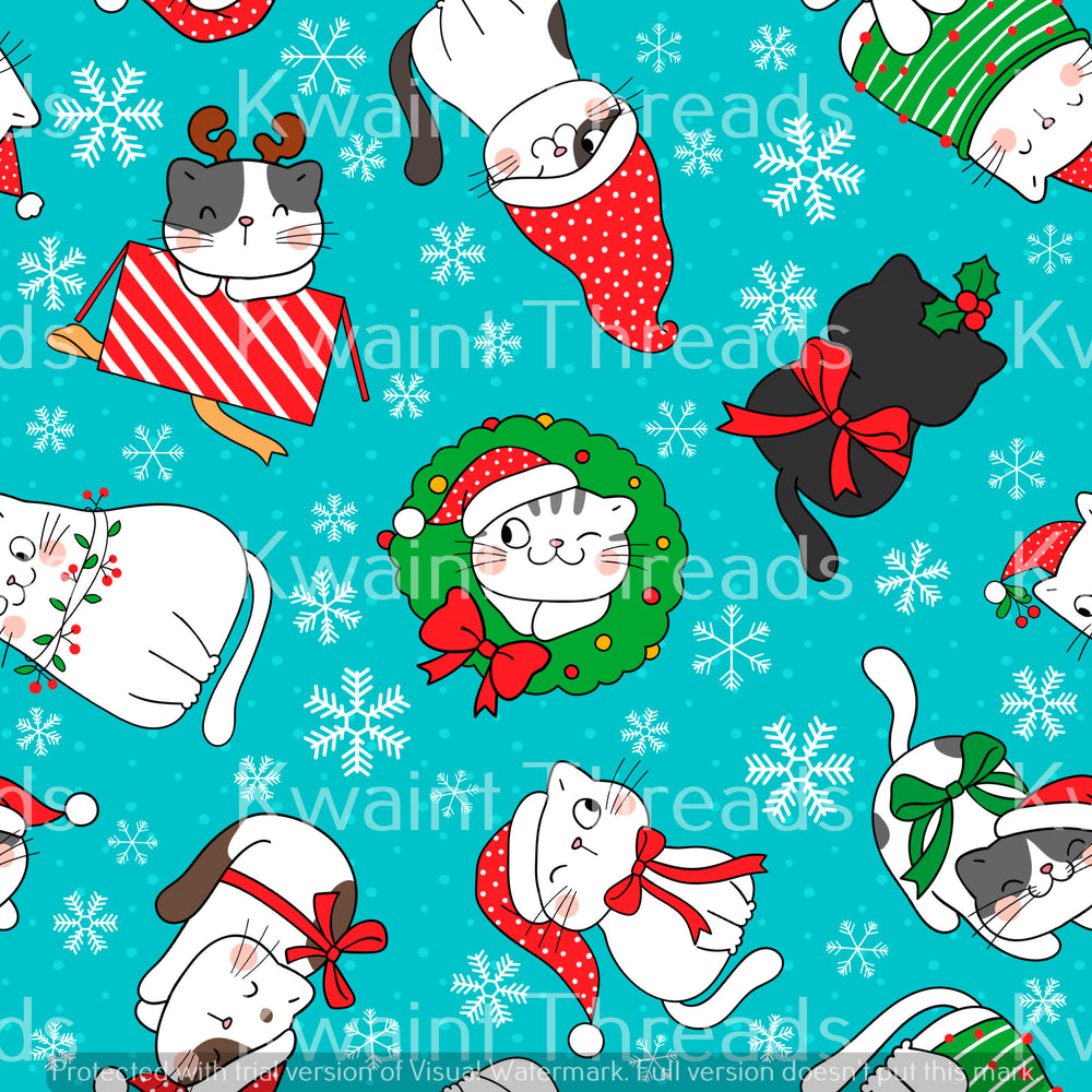 Fabric Mama Meowy Christmas On Demand Pre Order