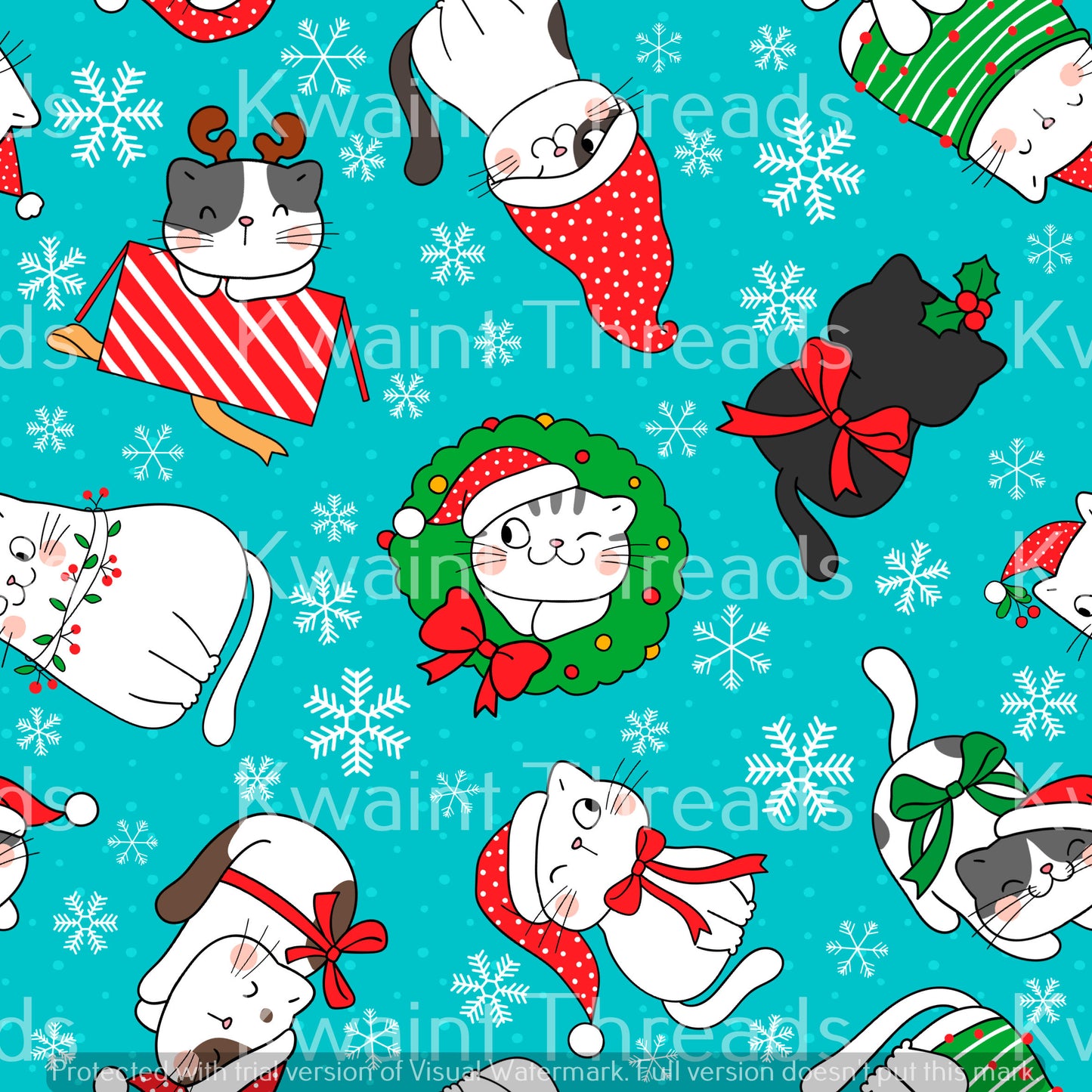 Fabric Mama Meowy Christmas On Demand Pre Order