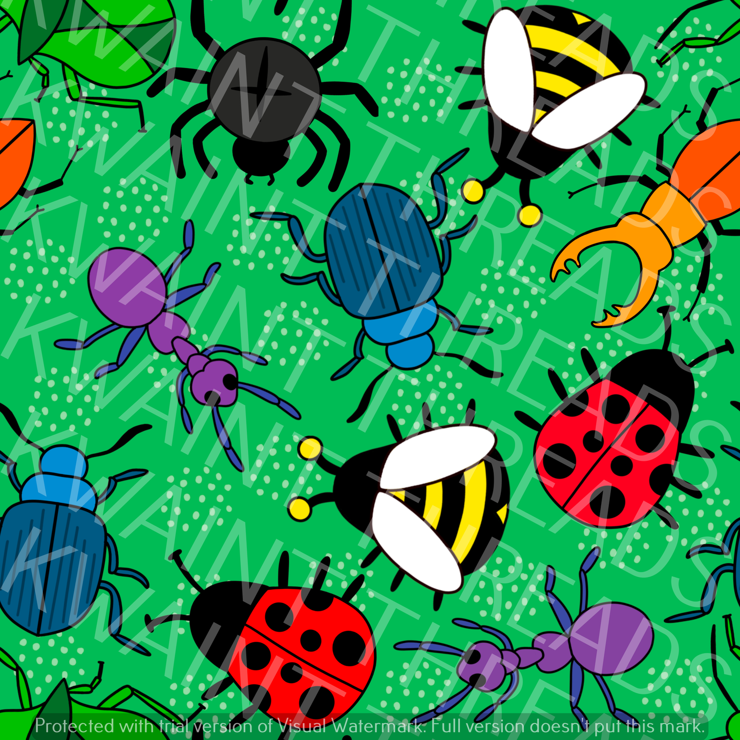 Fabric Mama Buggin Me Insect Fabric On Demand Pre Order