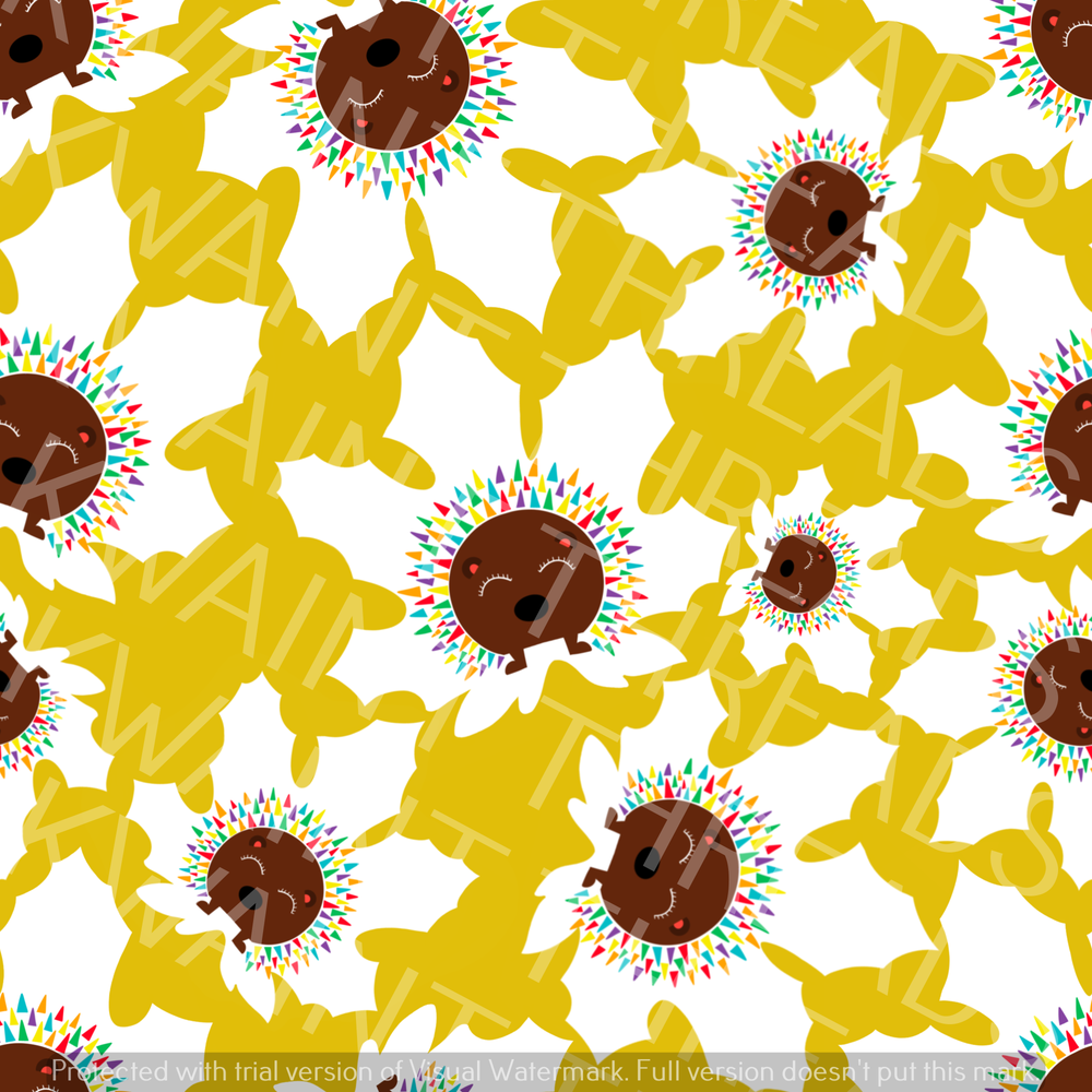 Fabric Mama Spike Flowers Fabric On Demand Pre Order