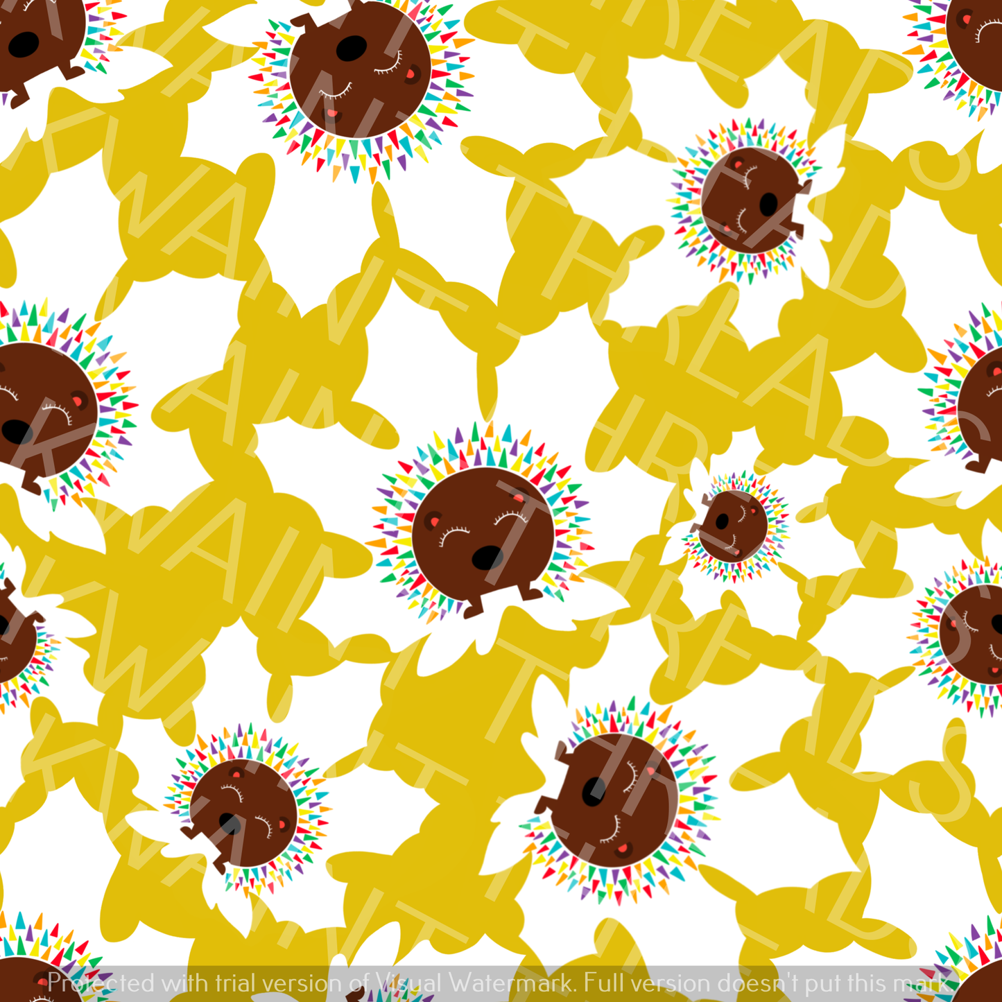 Fabric Mama Spike Flowers Fabric On Demand Pre Order